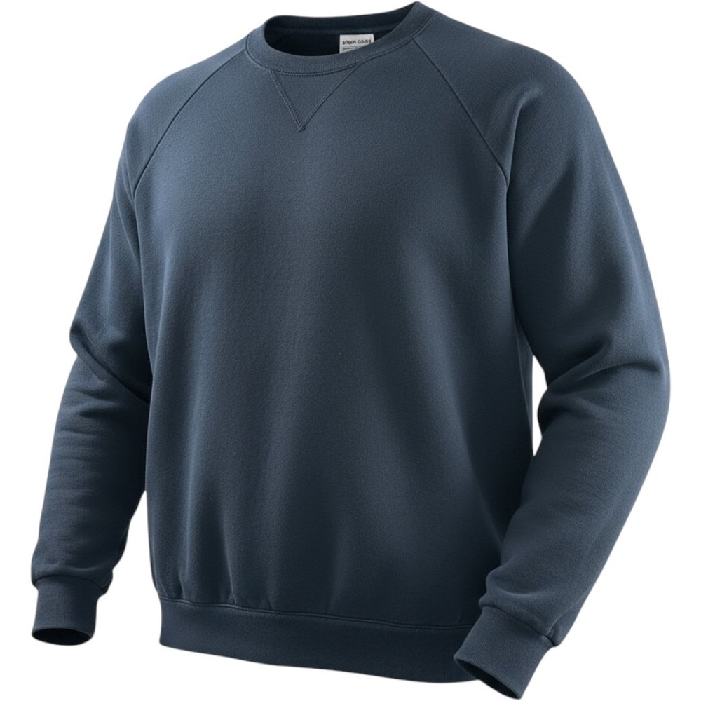 Fruit of the Loom Sweatshirt Mens XL Navy Blue Raglan Sleeve‎ 90s Blank Basic